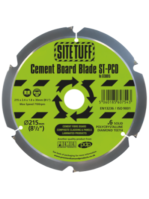 Premier Diamond Site Tuff  ST-PCD Cement Board Blade (See Options)