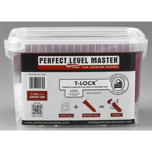 Perfect Level Master 300pcs T-Lock Tile Leveling System Wedges Kit 