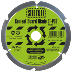 Premier Diamond Site Tuff  ST-PCD Cement Board Blade (See Options)