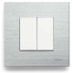 Schluter Liprotec E Wireless Wall Switch - Brushed Stainless Steel V4A - Double